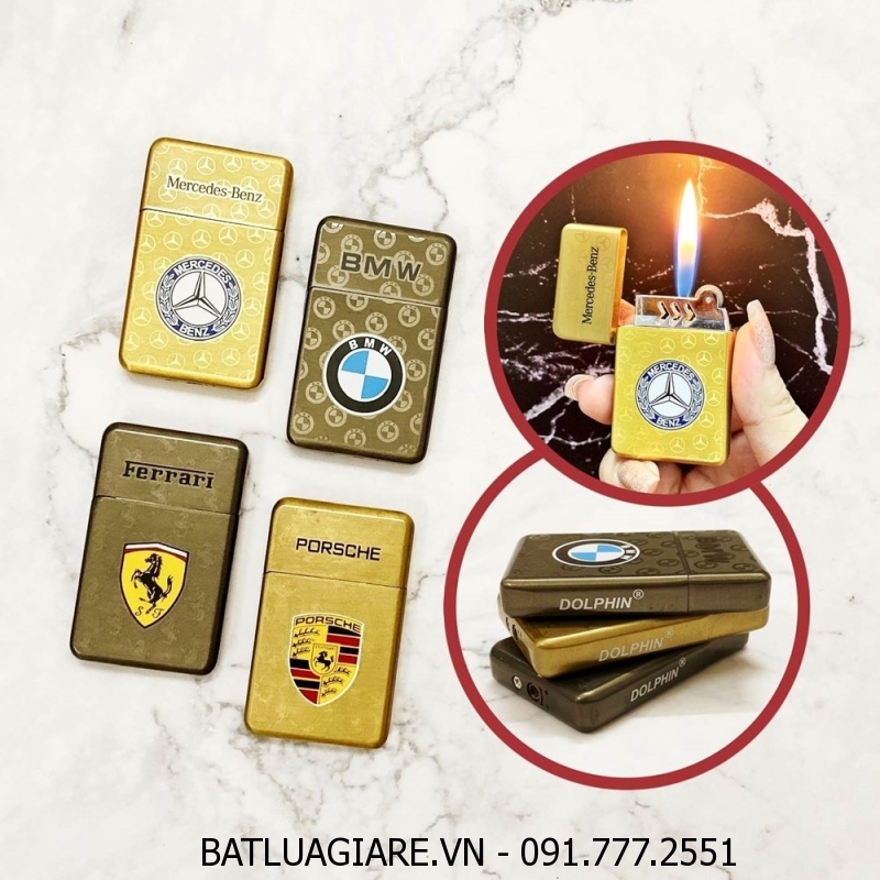 BẬT LỬA DOLPHIN GAS ĐÁ - LOGO XE HƠI CÁC KIỂU - (XÀI GAS)