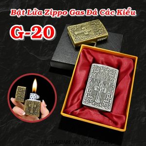 BẬT LỬA ZIPPO GAS ĐÁ CÁC KIỂU G-20 (CÓ HỘP) - (XÀI GAS)