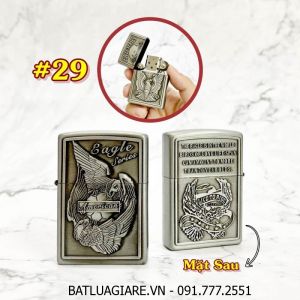 BÂT LỬA ZIPPO AMERICAN 2 MẶT HÌNH NỔI - (XÀI XĂNG) #29