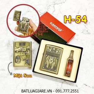 BÂT LỬA ZIPPO AI CẬP 2 MẶT HÌNH NỔI (CÓ HỘP VÀ XĂNG) H-54