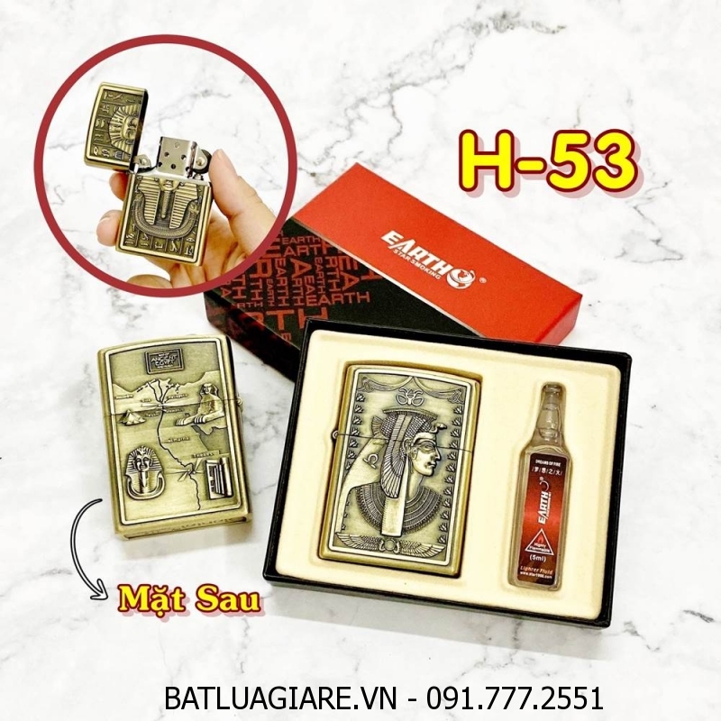 BÂT LỬA ZIPPO AI CẬP 2 MẶT HÌNH NỔI (CÓ HỘP VÀ XĂNG) H-53