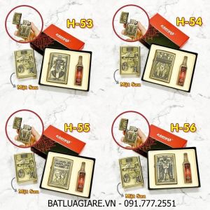 BÂT LỬA ZIPPO AI CẬP 2 MẶT HÌNH NỔI CÁC KIỂU (CÓ HỘP VÀ XĂNG)