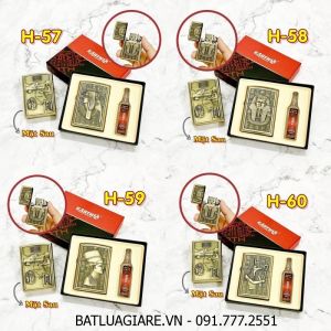 BÂT LỬA ZIPPO AI CẬP 2 MẶT HÌNH NỔI CÁC KIỂU (CÓ HỘP VÀ XĂNG)