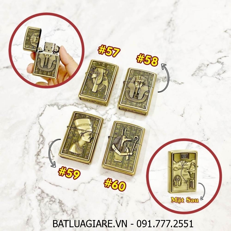 BÂT LỬA ZIPPO AI CẬP 2 MẶT HÌNH NỔI CÁC KIỂU - (XÀI XĂNG)