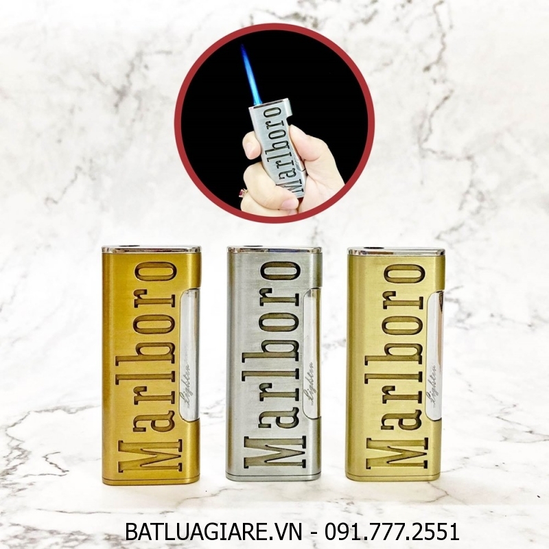 BẬT LỬA KHÈ - BẤM NGANG KHẮC CHÌM LOGO MARLBORO -  (XÀI GAS)