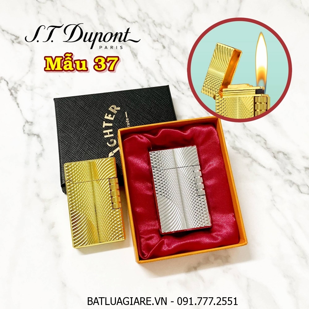 BẬT LỬA DUPONT VÂN KIM CƯƠNG M-37 (S.T. DUPONT) (CÓ HỘP) - (XÀI GAS)