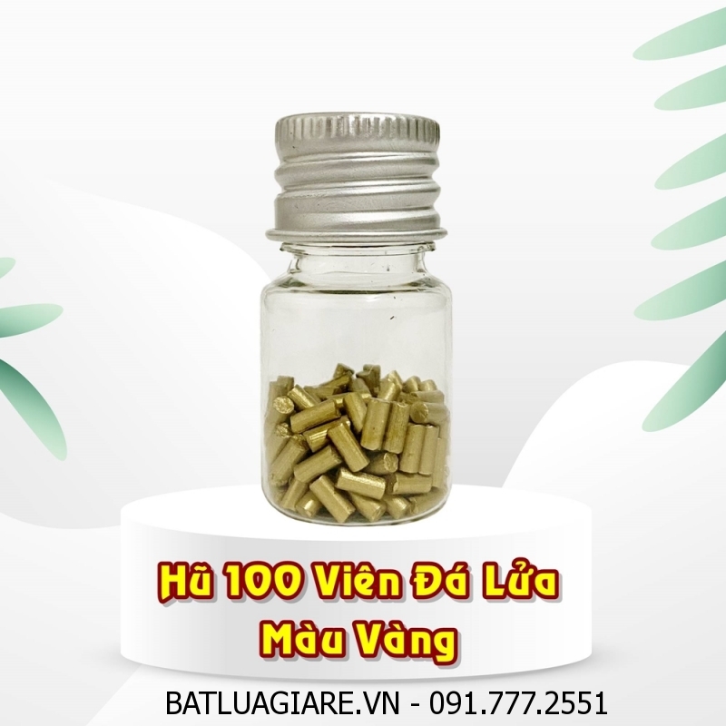 HŨ 100 VIÊN ĐÁ LỬA MÀU VÀNG (ĐÁ VÀNG)
