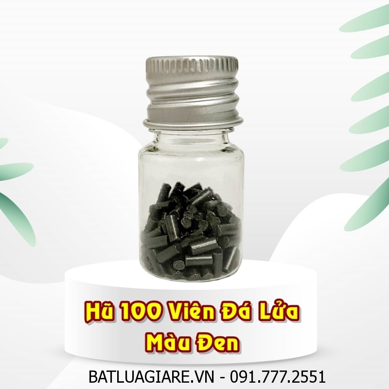 HŨ 100 VIÊN ĐÁ LỬA MÀU ĐEN (ĐÁ ĐEN)