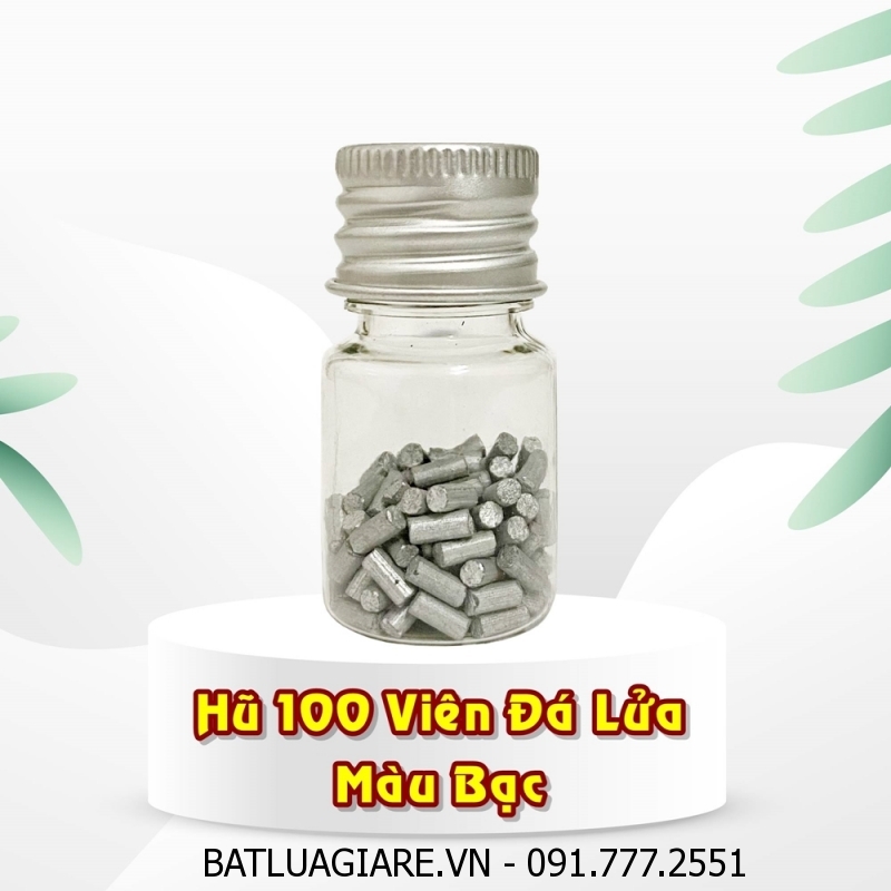 HŨ 100 VIÊN ĐÁ LỬA MÀU BẠC (ĐÁ BẠC)