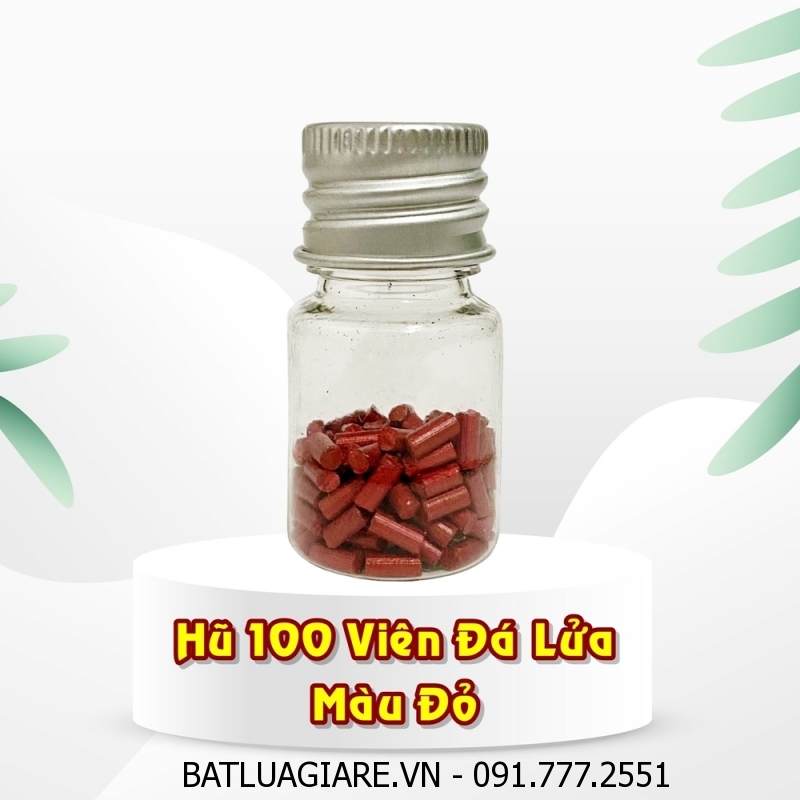 HŨ 100 VIÊN ĐÁ LỬA MÀU ĐỎ (ĐÁ ĐỎ)