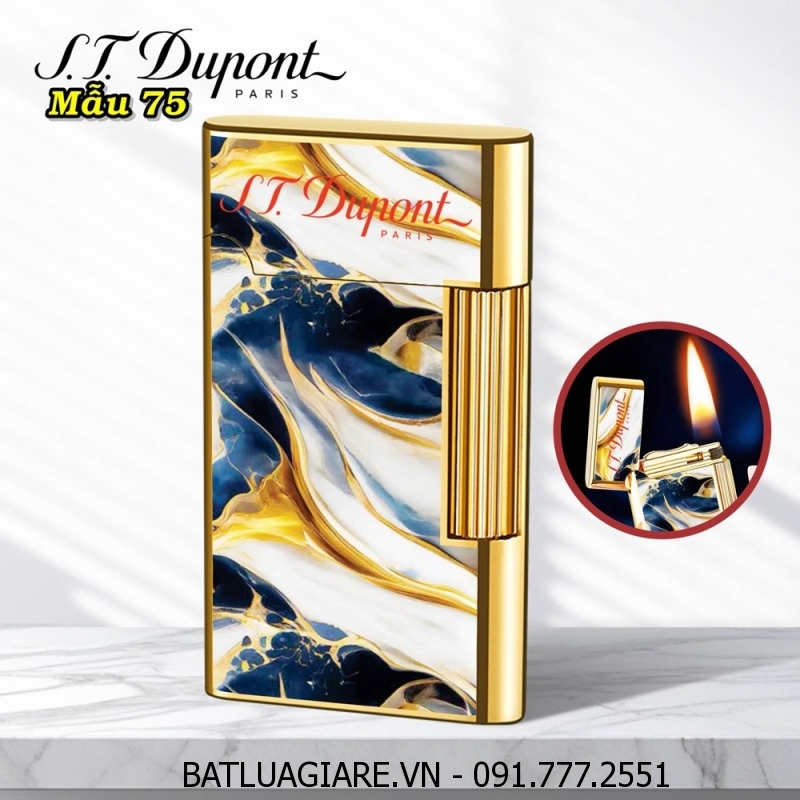 BẬT LỬA DUPONT VÂN ĐÁ M-75 (S.T. DUPONT) - (XÀI XĂNG)