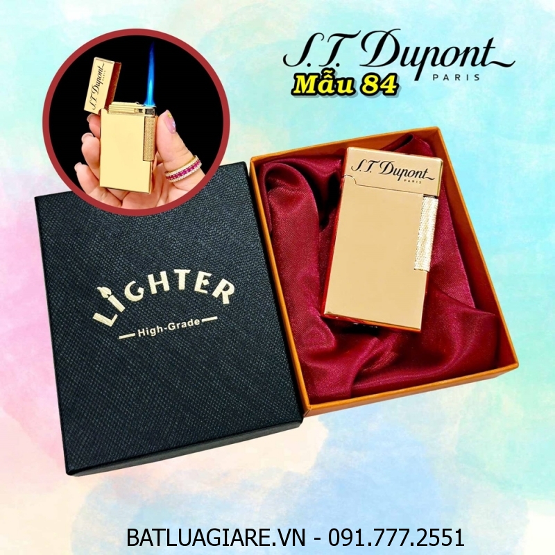 BẬT LỬA KHÈ DUPONT TRƠN BÓNG M-84 (S.T. DUPONT) (CÓ HỘP) - (XÀI GAS)