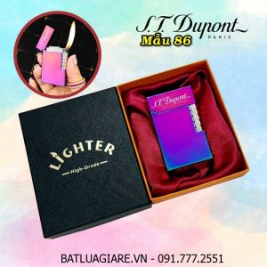 BẬT LỬA DUPONT TRƠN BÓNG MÀU TITAN M-86 (S.T. DUPONT) (CÓ HỘP) - (XÀI GAS)