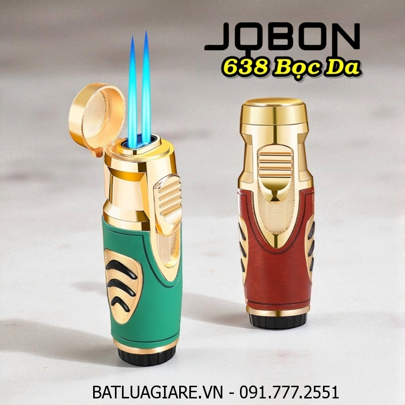 BẬT LỬA KHÈ 2 TIA BỌC DA JOBON 638 (BẬT LỬA KHÈ XÌ GÀ) - (XÀI GAS)