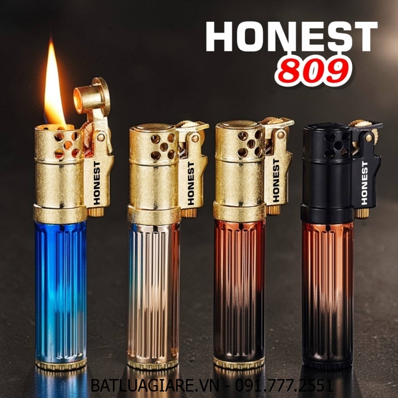 BẬT LỬA XĂNG ĐÁ 1 CHẠM HONEST 809 HÌNH TRỤ - (XÀI XĂNG)
