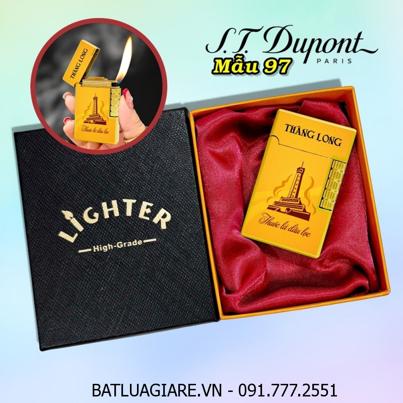 BẬT LỬA DUPONT HÌNH GÓI THUỐC LÁ THĂNG LONG M-97 (S.T. DUPONT) (CÓ HỘP) - (XÀI GAS)