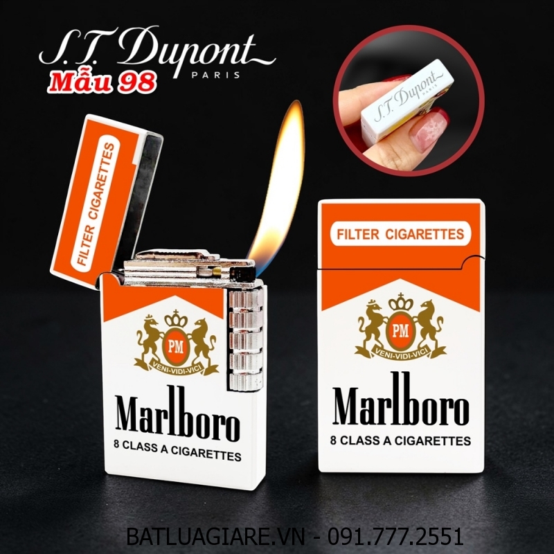 BẬT LỬA DUPONT HÌNH GÓI THUỐC LÁ MARLBORO ĐỎ M-98 (S.T. DUPONT) - (XÀI GAS)