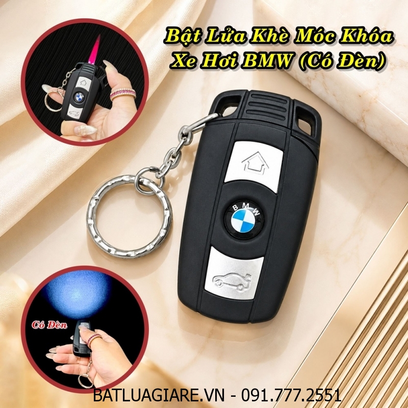 BẬT LỬA KHÈ MÓC KHOÁ XE HƠI BMW (CÓ ĐÈN) - (XÀI GAS)