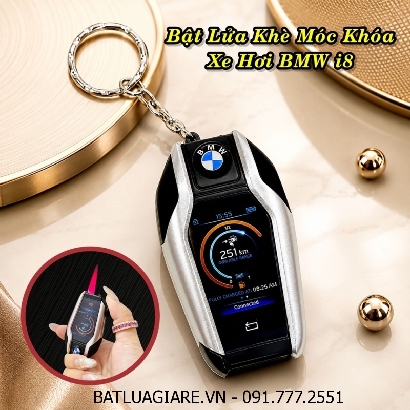 BẬT LỬA KHÈ MÓC KHOÁ XE HƠI BMW i8 - (XÀI GAS)