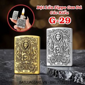 BẬT LỬA ZIPPO GAS ĐÁ CÁC KIỂU G-29 - (XÀI GAS)
