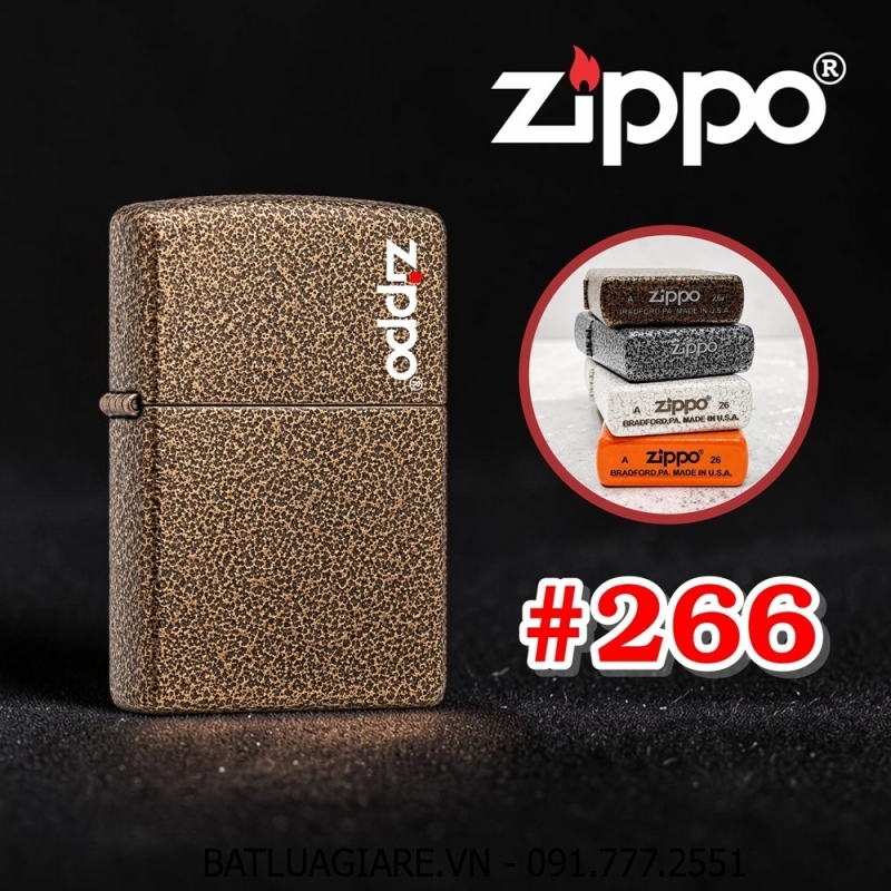 BẬT LỬA ZIPPO SƠN KIỂU NHAM THẠCH MÀU VÀNG ĐEN (CÓ MỘC ĐÁY) - (XÀI XĂNG) #266