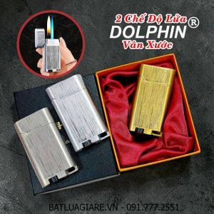 BẬT LỬA DOLPHIN 2 CHẾ ĐỘ LỬA VÂN XƯỚC (CÓ HỘP) - (XÀI GAS)