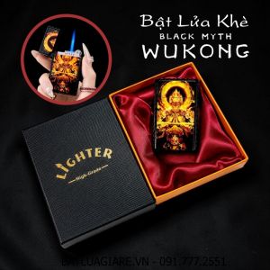 BẬT LỬA KHÈ GAS ĐÁ RÃNH TAY HÌNH WUKONG (CÓ HỘP) - (XÀI GAS)