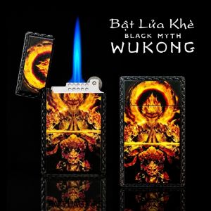 BẬT LỬA KHÈ GAS ĐÁ RÃNH TAY HÌNH WUKONG - (XÀI GAS)