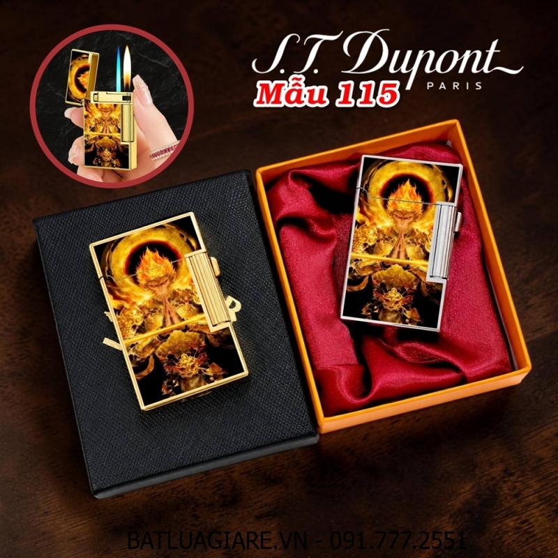 BẬT LỬA DUPONT 2 CHẾ ĐỘ LỬA HÌNH WUKONG M-115 (S.T. DUPONT) (CÓ HỘP) - (XÀI GAS)