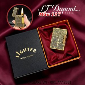 BẬT LỬA DUPONT NHẬT HÌNH CÂY THÁNH GIÁ TRỪ TÀ CONSTANTINE M-117 (DUPONT LÙN) (CÓ HỘP) - (XÀI XĂNG)