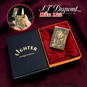 BẬT LỬA DUPONT NHẬT HÌNH MÈO THẦN TÀI M-122 (DUPONT LÙN) (CÓ HỘP) - (XÀI XĂNG)