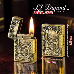 BẬT LỬA DUPONT NHẬT HÌNH MÈO THẦN TÀI M-122 (DUPONT LÙN) - (XÀI XĂNG)
