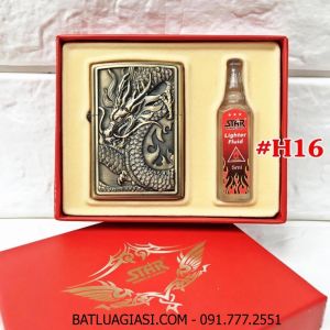 BẬT LỬA ZIPPO HÌNH NỔI (CÓ HỘP VÀ XĂNG) H16