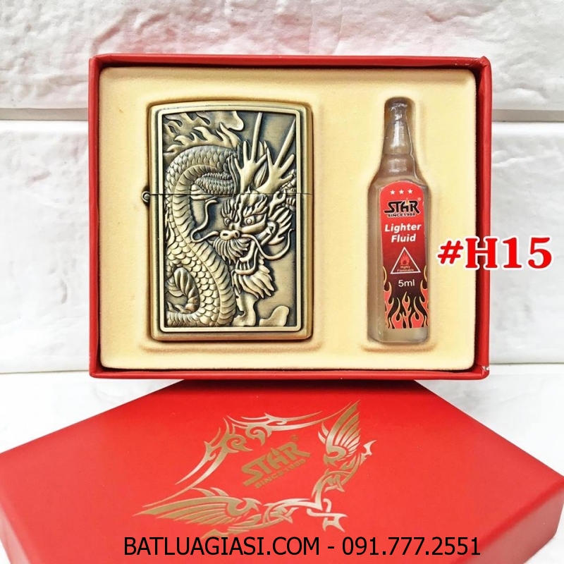 BẬT LỬA ZIPPO HÌNH NỔI (CÓ HỘP VÀ XĂNG) H15