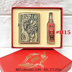 BẬT LỬA ZIPPO HÌNH NỔI (CÓ HỘP VÀ XĂNG) H15