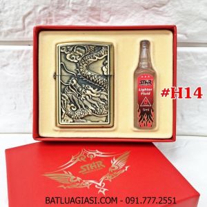 BẬT LỬA ZIPPO HÌNH NỔI (CÓ HỘP VÀ XĂNG) H14