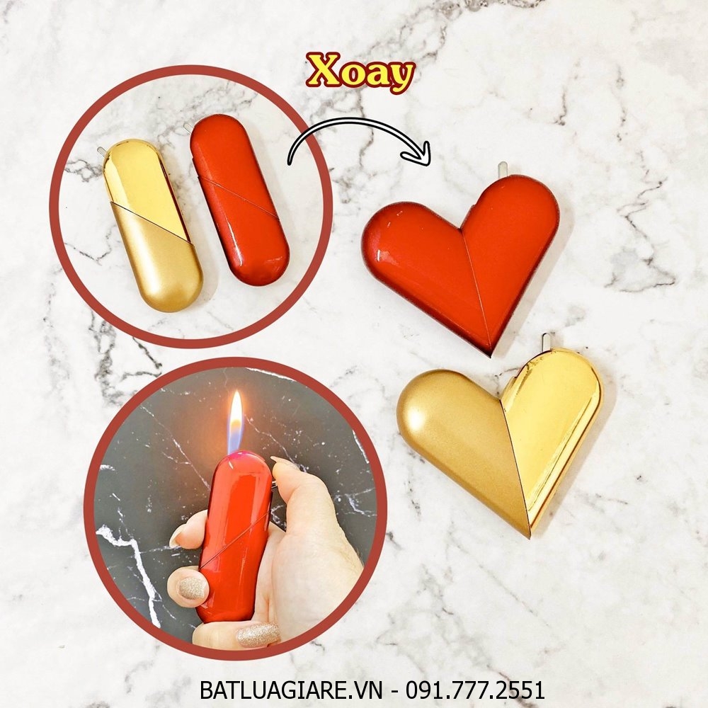 BẬT LỬA HÌNH TRÁI TIM - (XÀI GAS)
