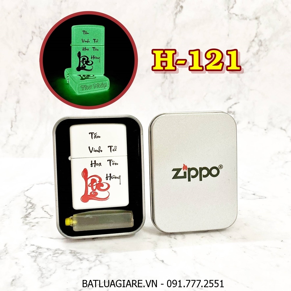 BẬT LỬA ZIPPO CHỮ LỘC THƯ PHÁP \