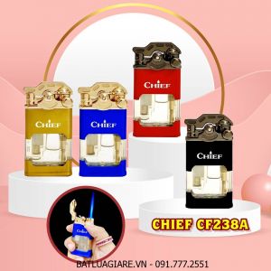 BẬT LỬA KHÈ GAS LỘ THIÊN CHIEF BÚNG TAY ĐÁNH LỬA CF238A NHIỀU MÀU - (XÀI GAS)