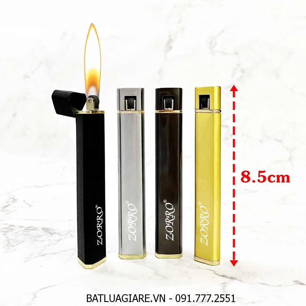 BẬT LỬA GAS ĐÁ RÃNH TAY - THANH TAM GIÁC ZORRO Z503 - (XÀI GAS)