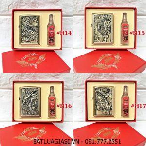 BẬT LỬA ZIPPO HÌNH NỔI CÁC KIỂU (CÓ HỘP VÀ XĂNG) - (XÀI XĂNG)