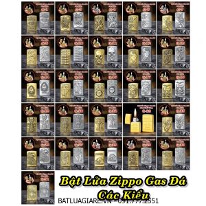 BẬT LỬA ZIPPO GAS ĐÁ CÁC KIỂU - (XÀI GAS)