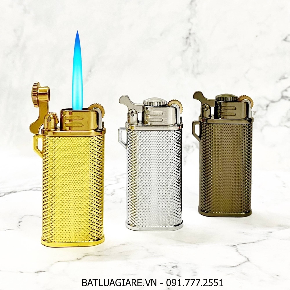 BẬT LỬA KHÈ GAS ĐÁ RÃNH TAY CHIEF CF220E VÂN KIM CƯƠNG (KIM LOẠI) - (XÀI GAS)