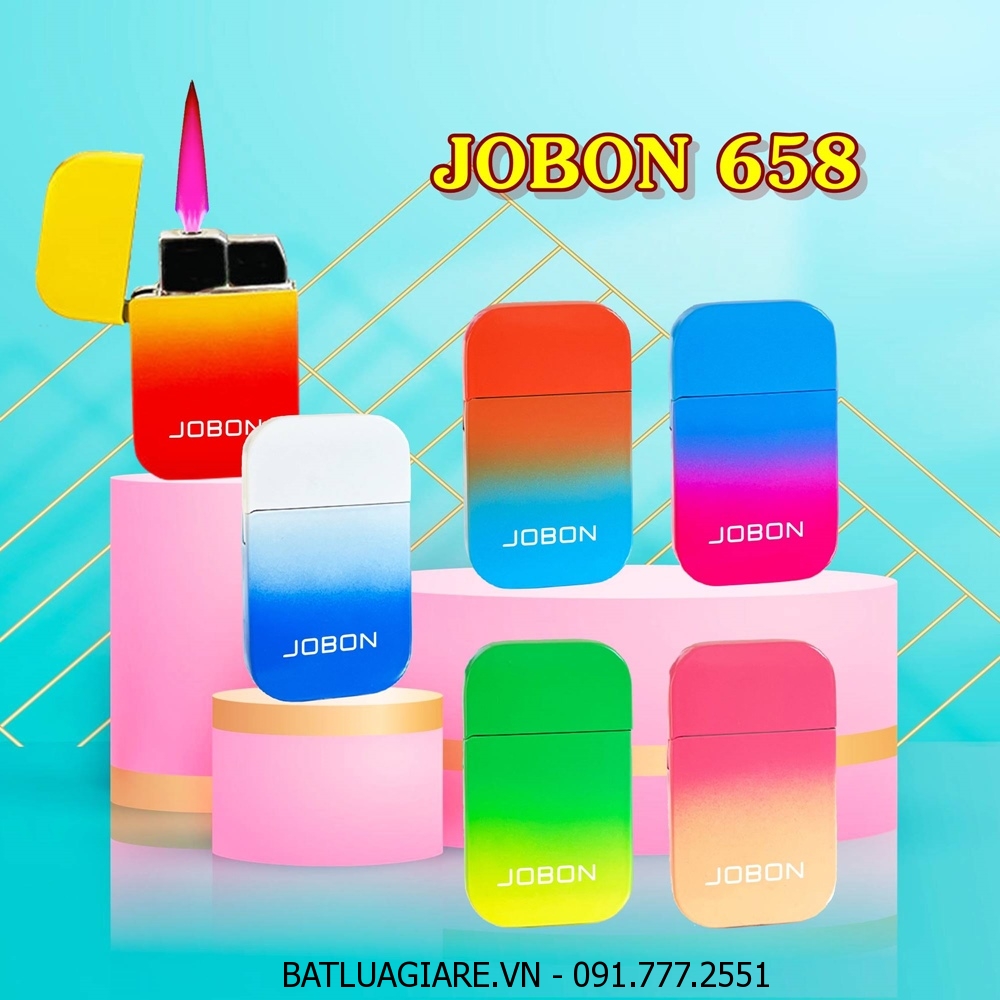 BẬT LỬA KHÈ JOBON 658 MÀU CẦU VÒNG - (XÀI GAS)