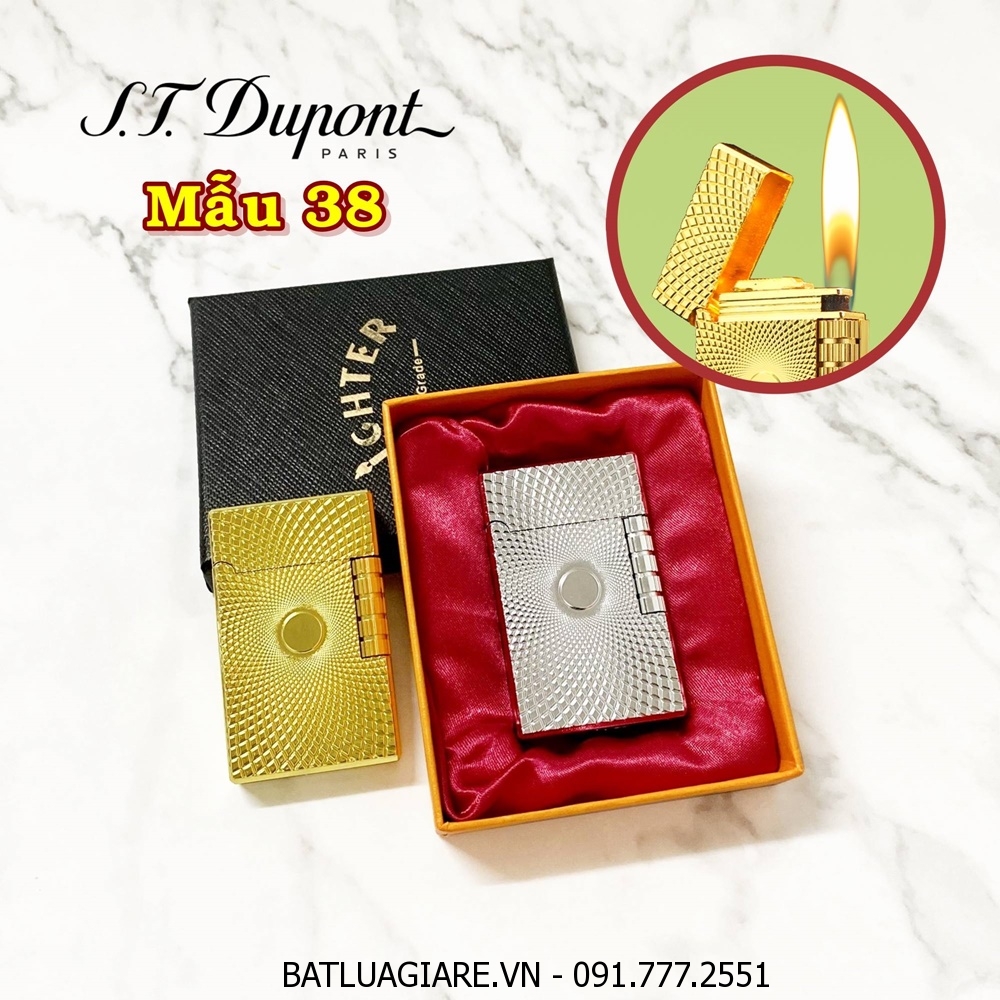 BẬT LỬA DUPONT LỐC XOÁY M-38 (S.T. DUPONT) (CÓ HỘP) - (XÀI GAS)